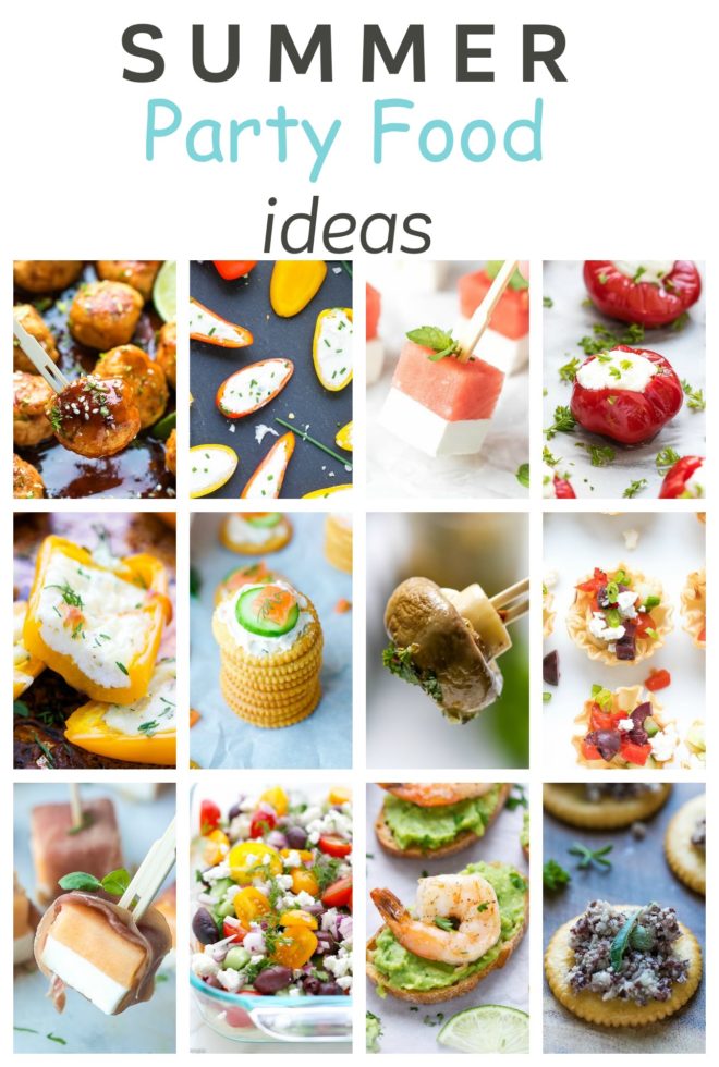 Easy Summer Party Food Ideas - appetizers, snacks, desserts and drinks. Cool stuff that will make your summer party fun and to be remembered.