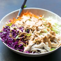 Easy Chinese Chicken Salad With Peanut Dressing And Chow Mein Noodles