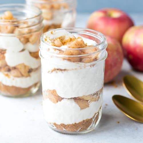 Healthy No Bake Apple Pie Cheesecake In A Jar Recipe - Cooking LSL