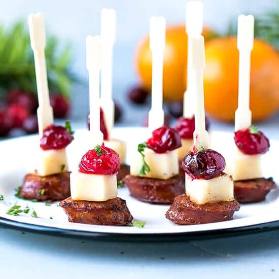 Andouille Sausage Appetizer Bites With Cranberry Cheddar - Cooking LSL