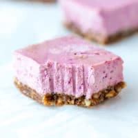 Raw Vegan Cranberry Cheesecake Bars Recipe