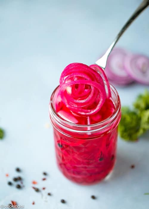 How To Make Pickled Onions - Easy Pickled Red Onions Recipe - Cooking LSL