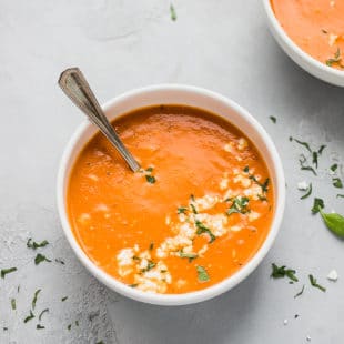 Easy Tomato Feta Soup Recipe - Low Calorie, Low Carb, Keto - Cooking LSL