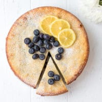 Keto Lemon Cake With Blueberries {Low-Carb, Gluten-Free}