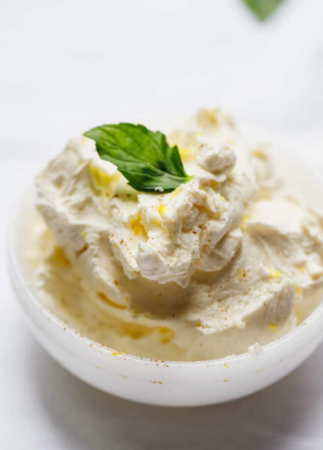 Mascarpone Whipped Cream In A Bowl