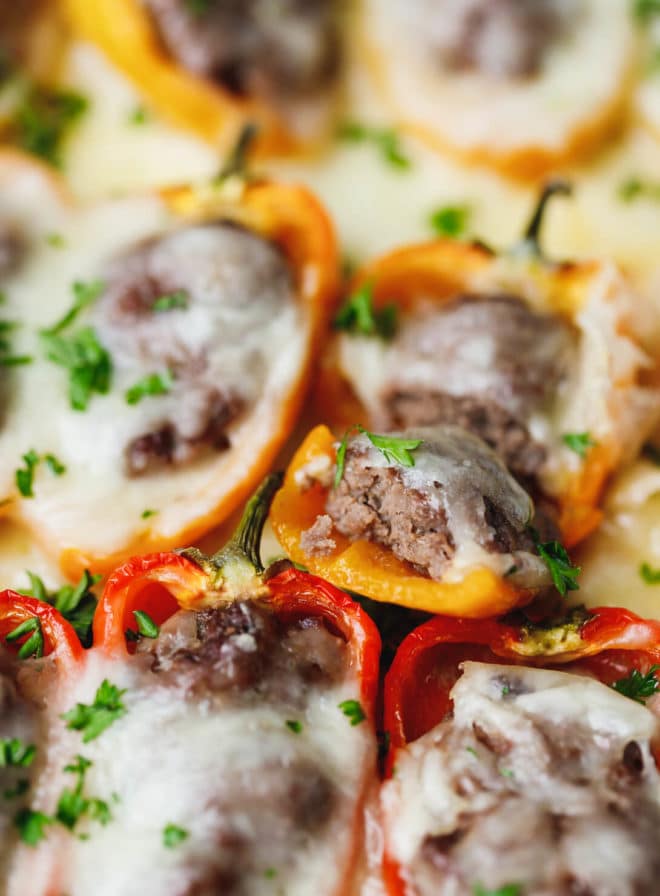 Low-Carb, Keto Cheeseburger Stuffed Peppers Recipe