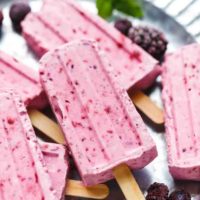 Low-Carb, Keto Popsicles WITH BERRIES ON A PLATE