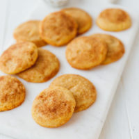 Snickerdoodle cookies on a marble board