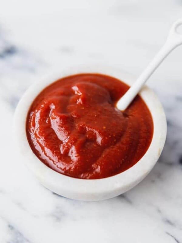Keto ketchup in a bowl