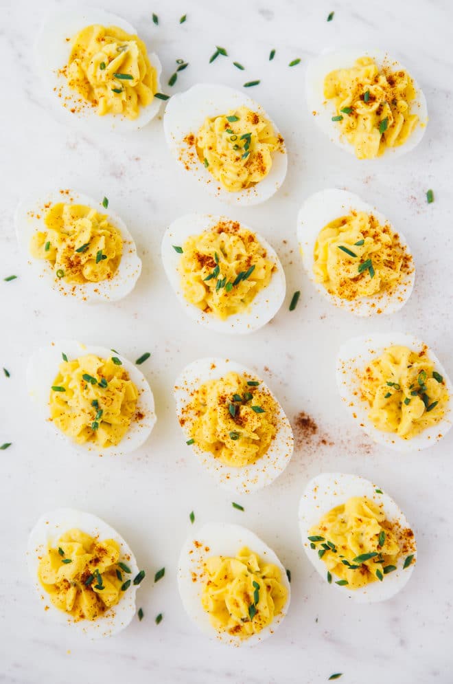 The best deviled eggs on a platter
