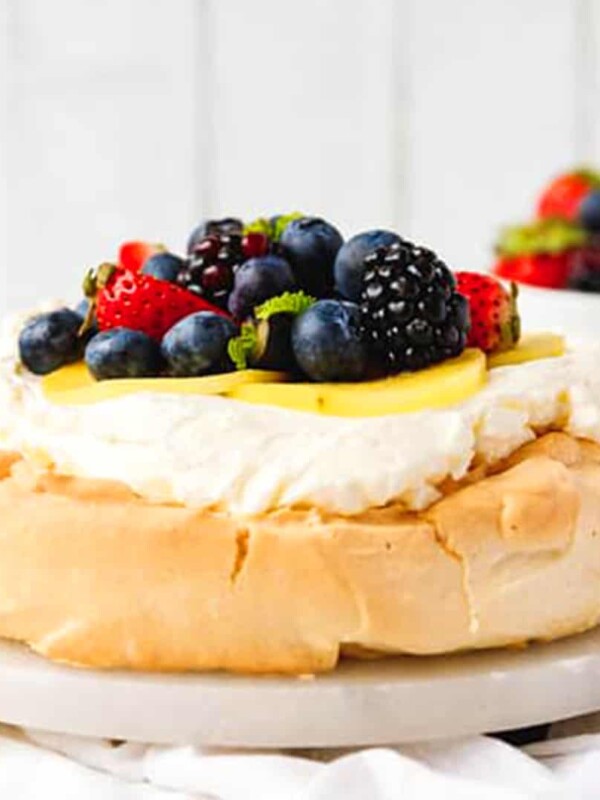 Keto Pavlova Topped With Berries