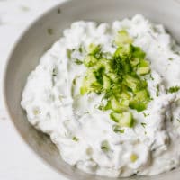 The best cucumber yogurt salad in a bowl