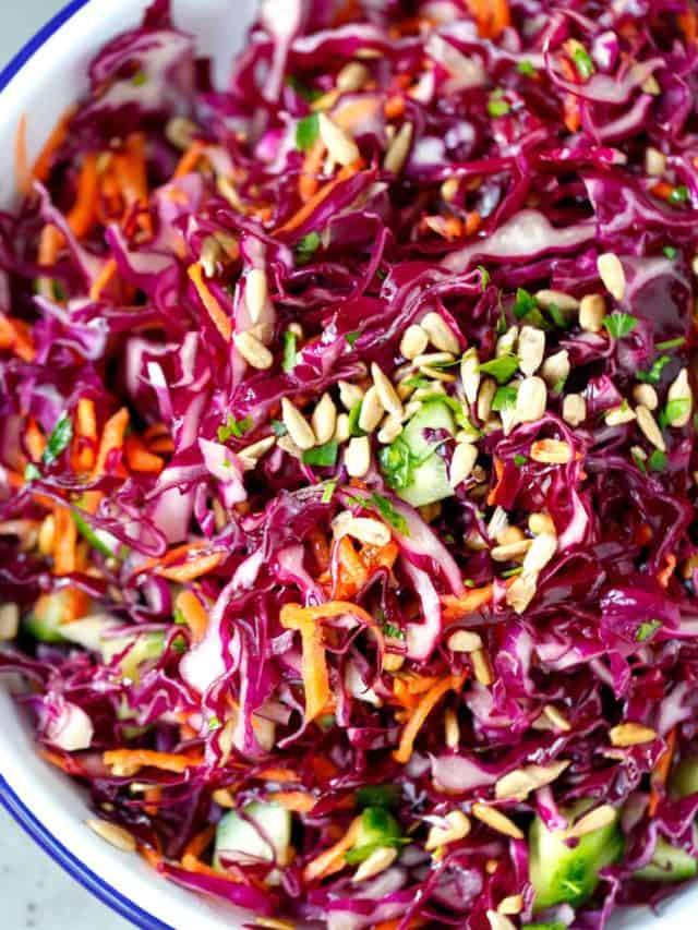 Easy Purple Cabbage Salad - Cooking LSL