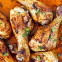 Oven Baked Chicken Drumsticks on a baking dish