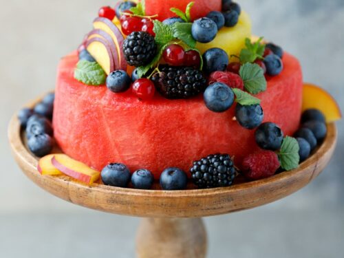 2 Tiers Summer Watermelon Cake | The Fruit Box Me